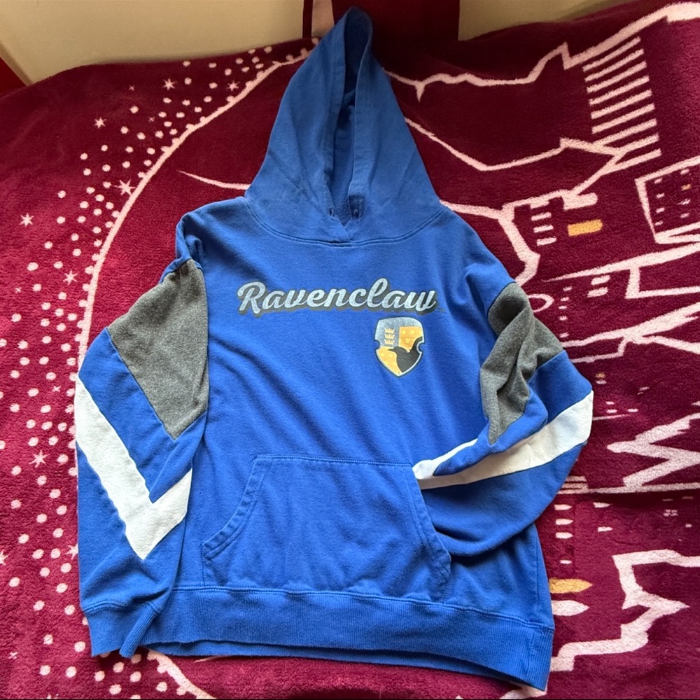 Harry Potter Ravenclaw Chevron Sleeve Women's Pullover Hoodie BoxLunch Exclusive